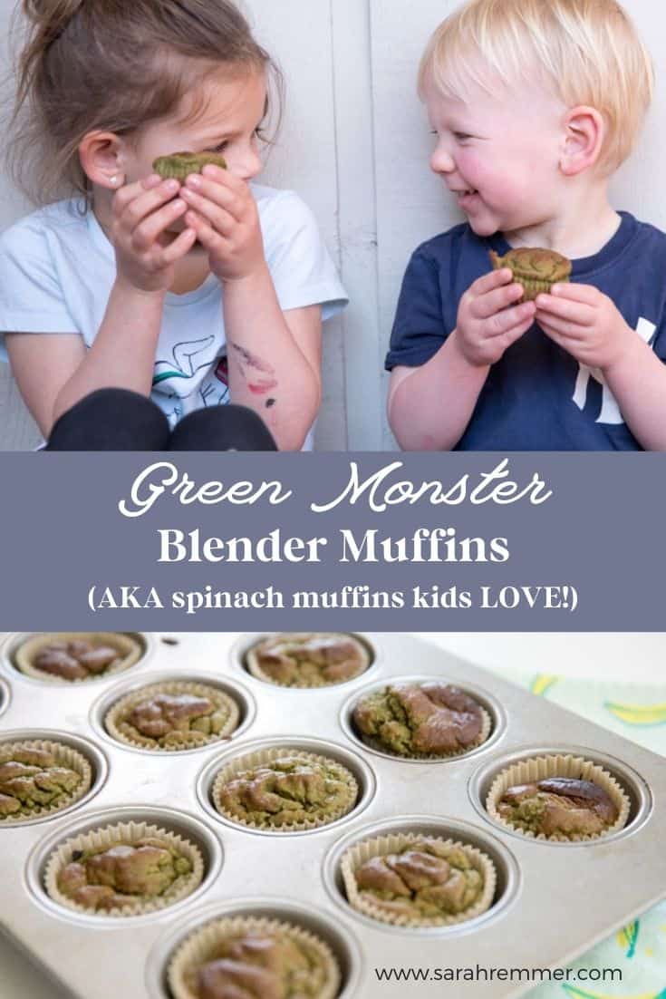 We love muffins – especially ones that you can make in a blender! These green monster blender muffins are packed with spinach for added nutrition.