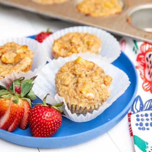 flourless oatmeal apple muffins