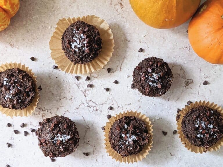 high protein chocolate pumpkin muffins for kids