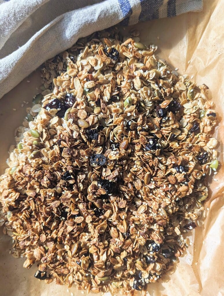 fully cooked and cooled air fryer granola