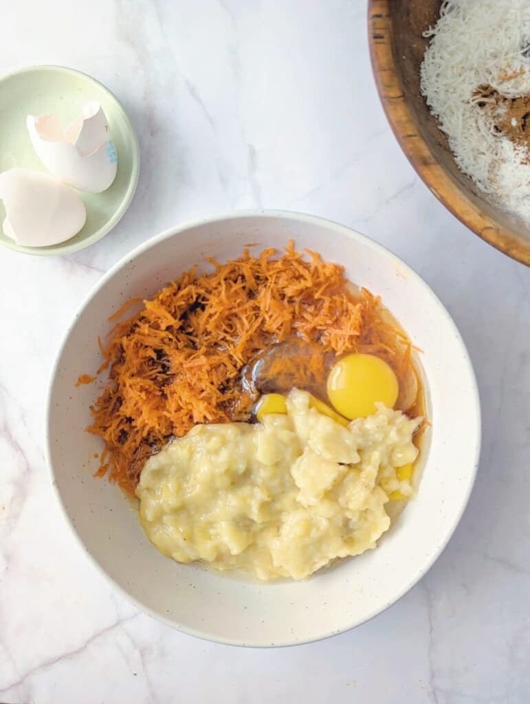 wet ingredients for carrot cake cookies